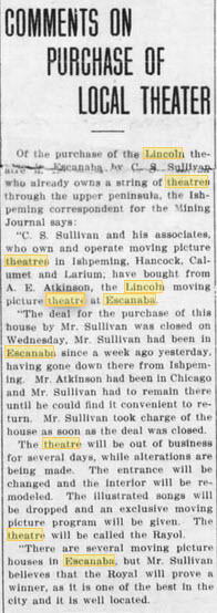 Royal Theater - 23 Apr 1911 Article